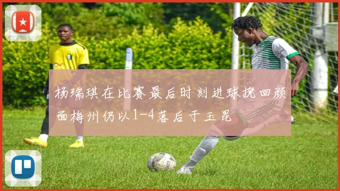 杨瑞琪在比赛最后时刻进球挽回颜面梅州仍以1-4落后于玉昆